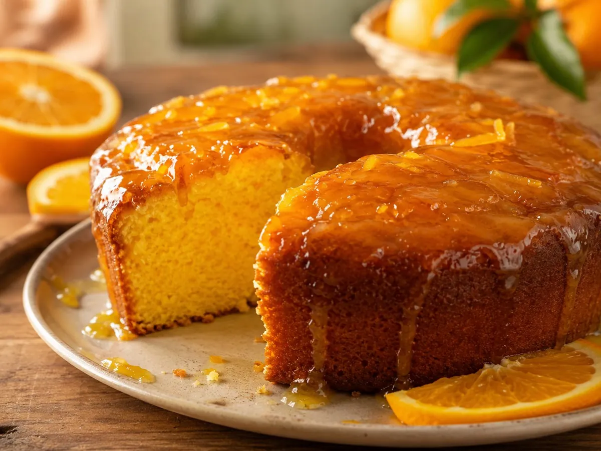 Bolo de Laranja com Calda