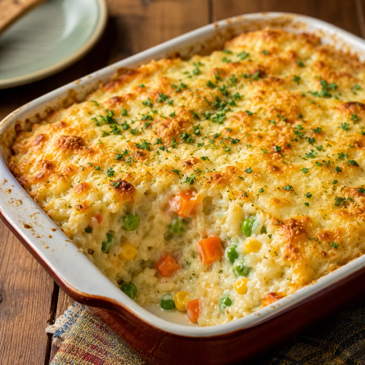 Arroz Cremoso de Forno com Legumes