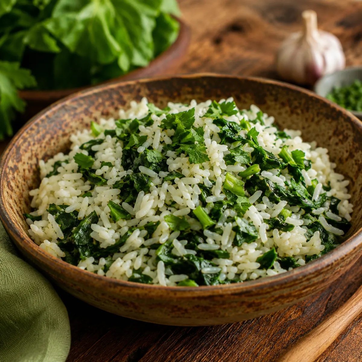 Arroz com Espinafre