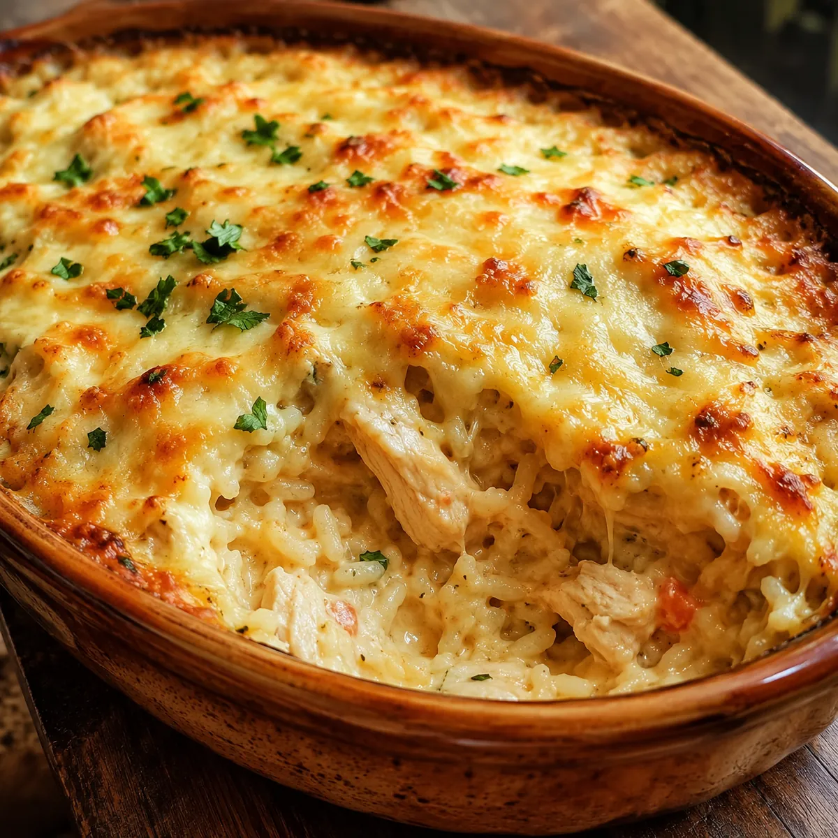 Arroz de Forno Cremoso com Frango