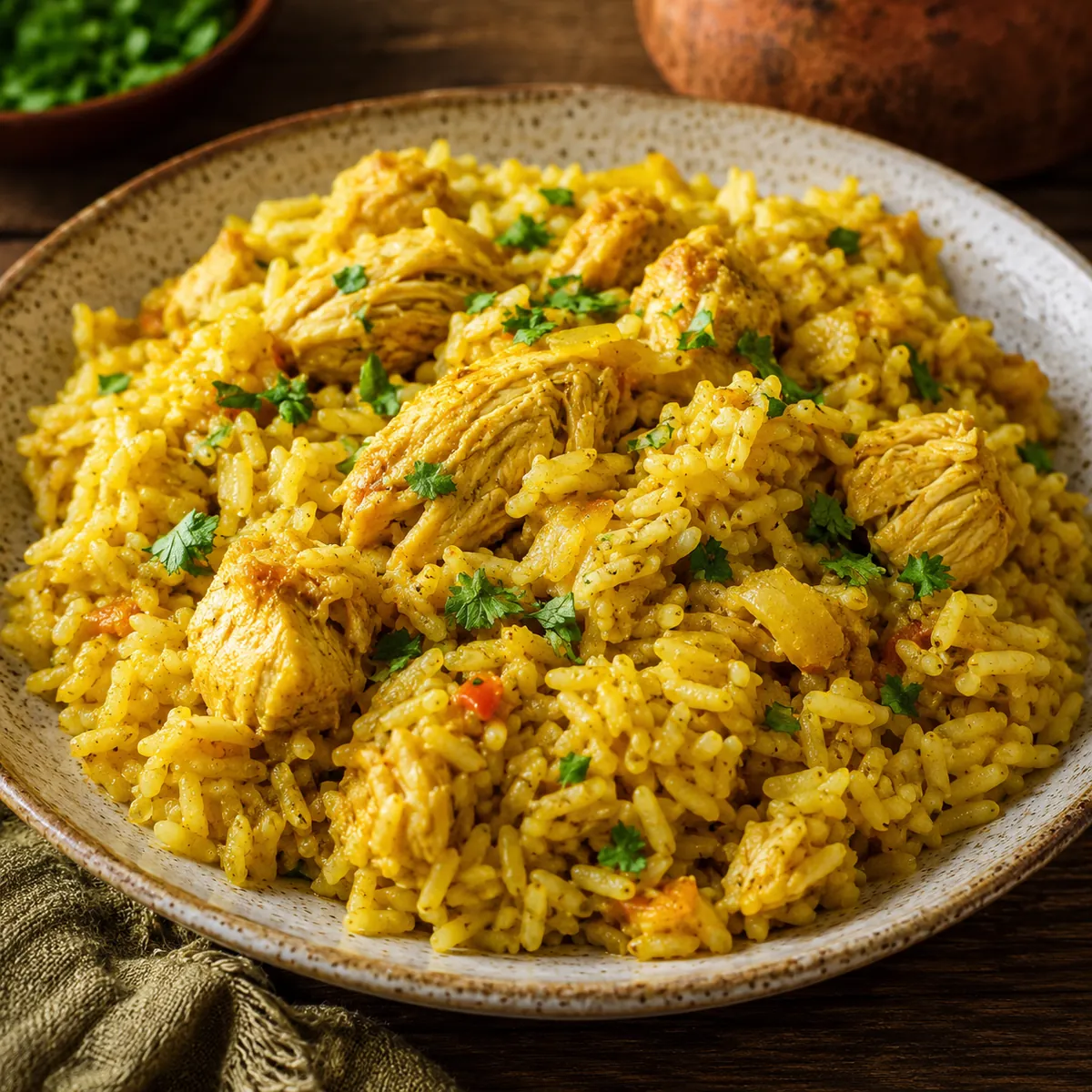 Arroz de Frango com Curry