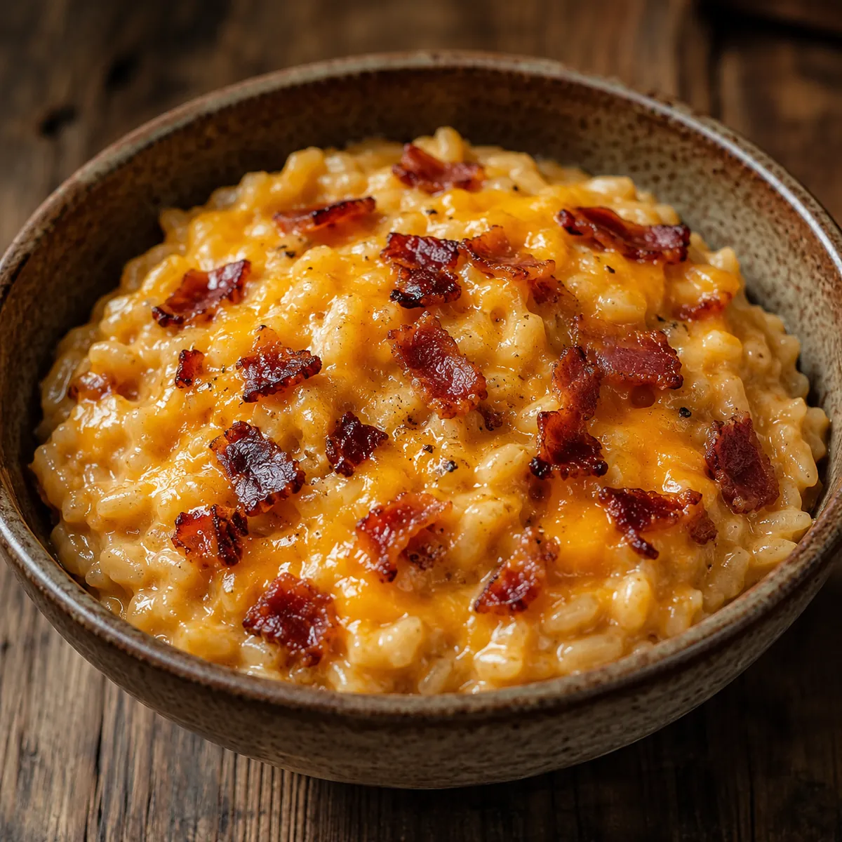 Risoto de Bacon e Cheddar