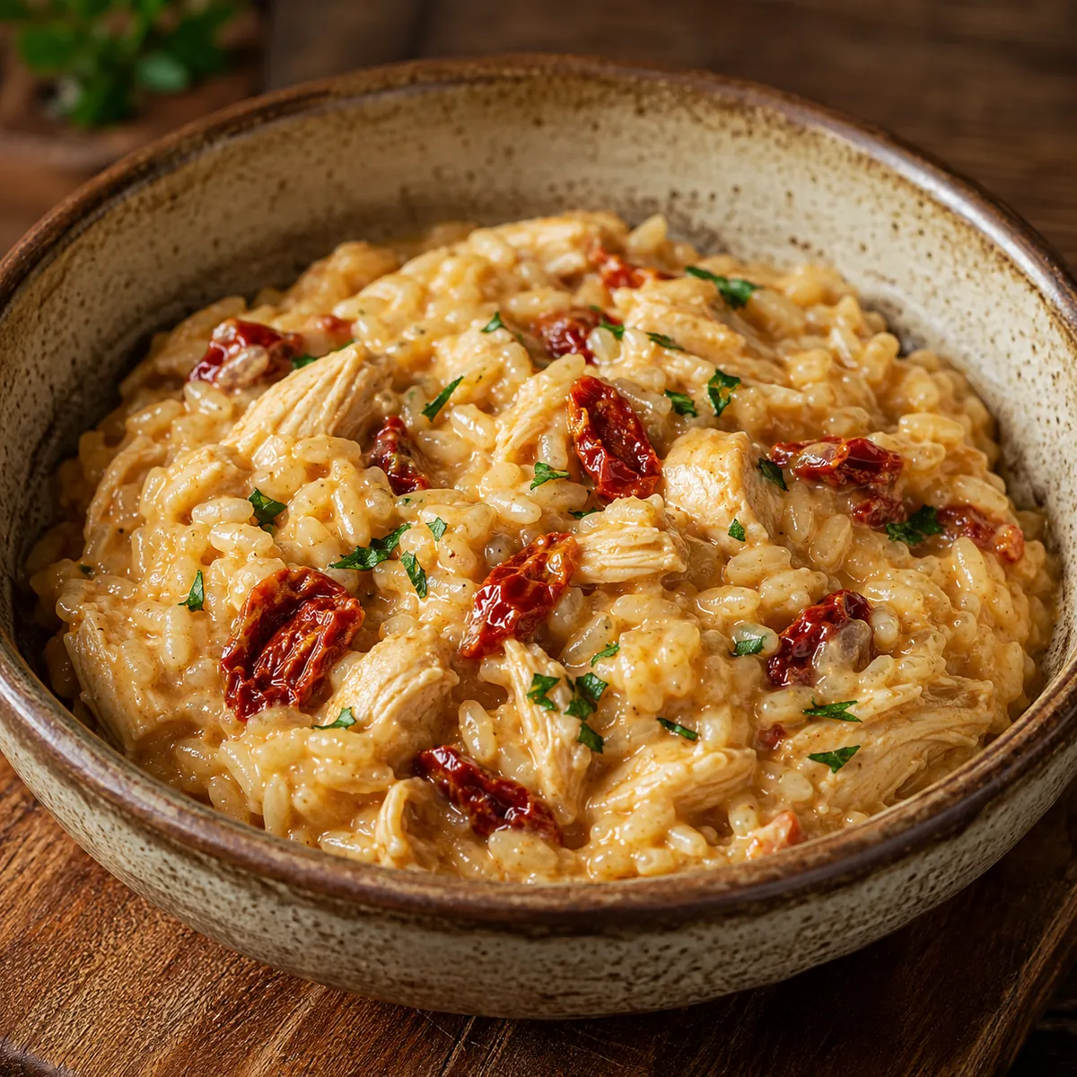 Risoto de Frango com Tomate Seco