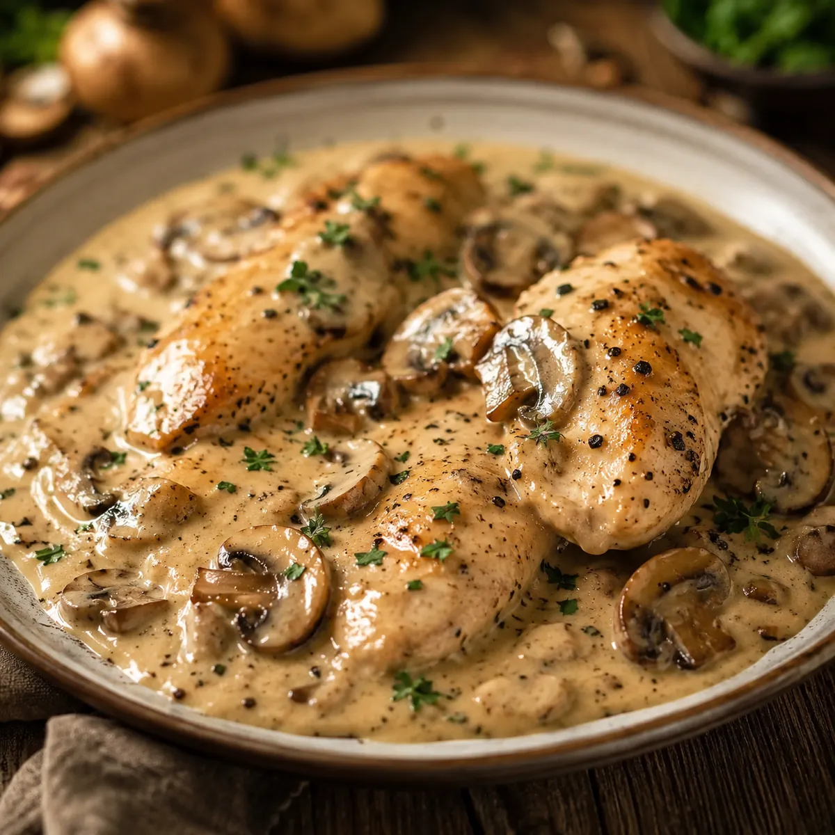 Frango ao Creme de Cogumelos