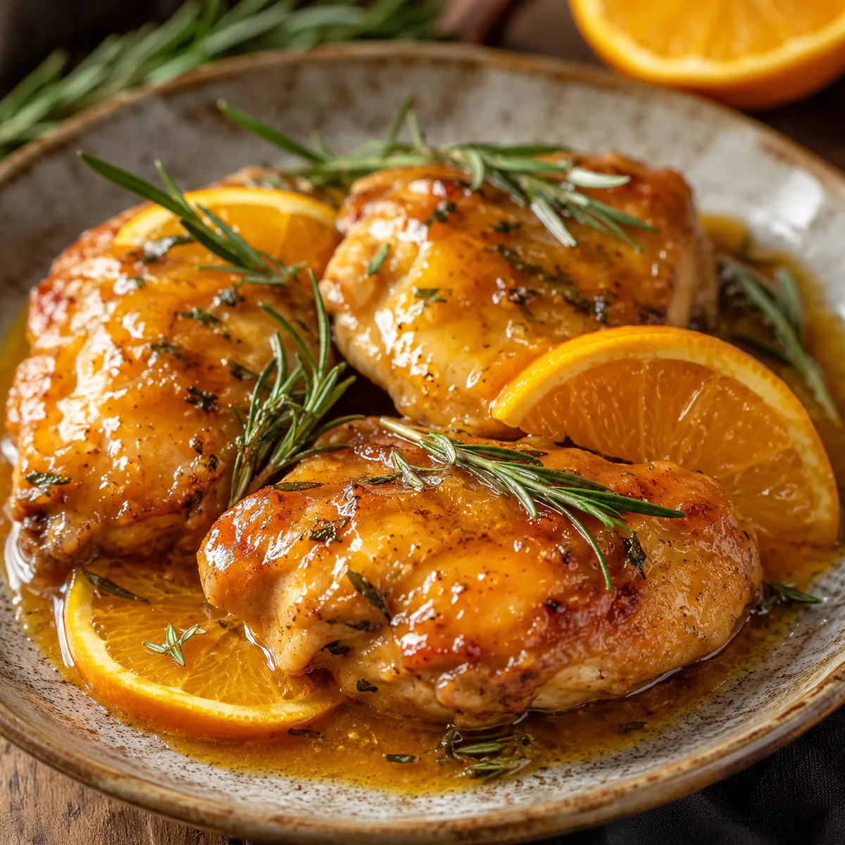 Frango ao Molho de Laranja com Alecrim