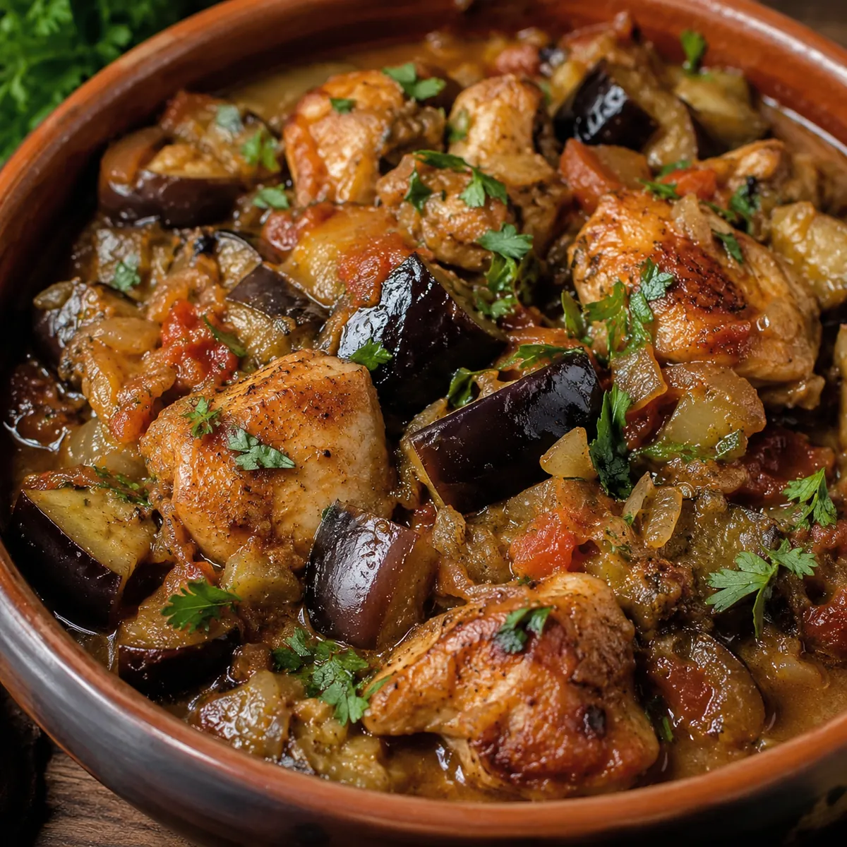 Frango com Berinjela