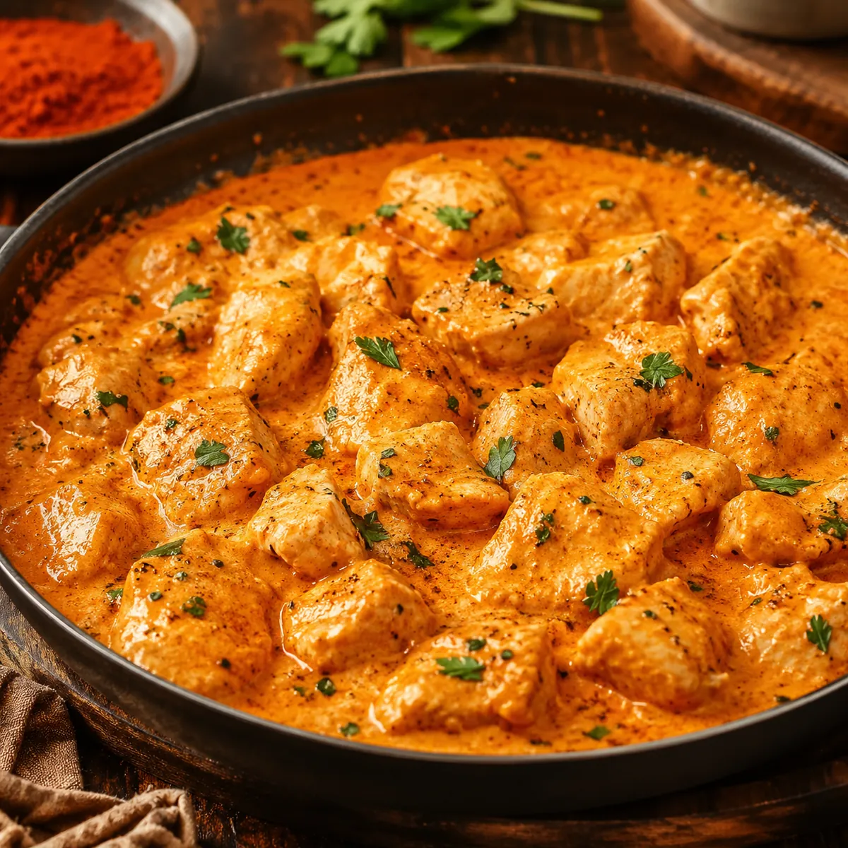 Frango com Paprika e Creme de Leite