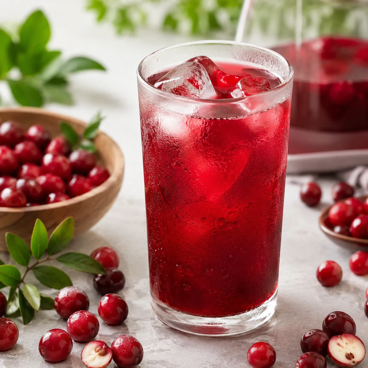Suco de Cranberry Caseiro
