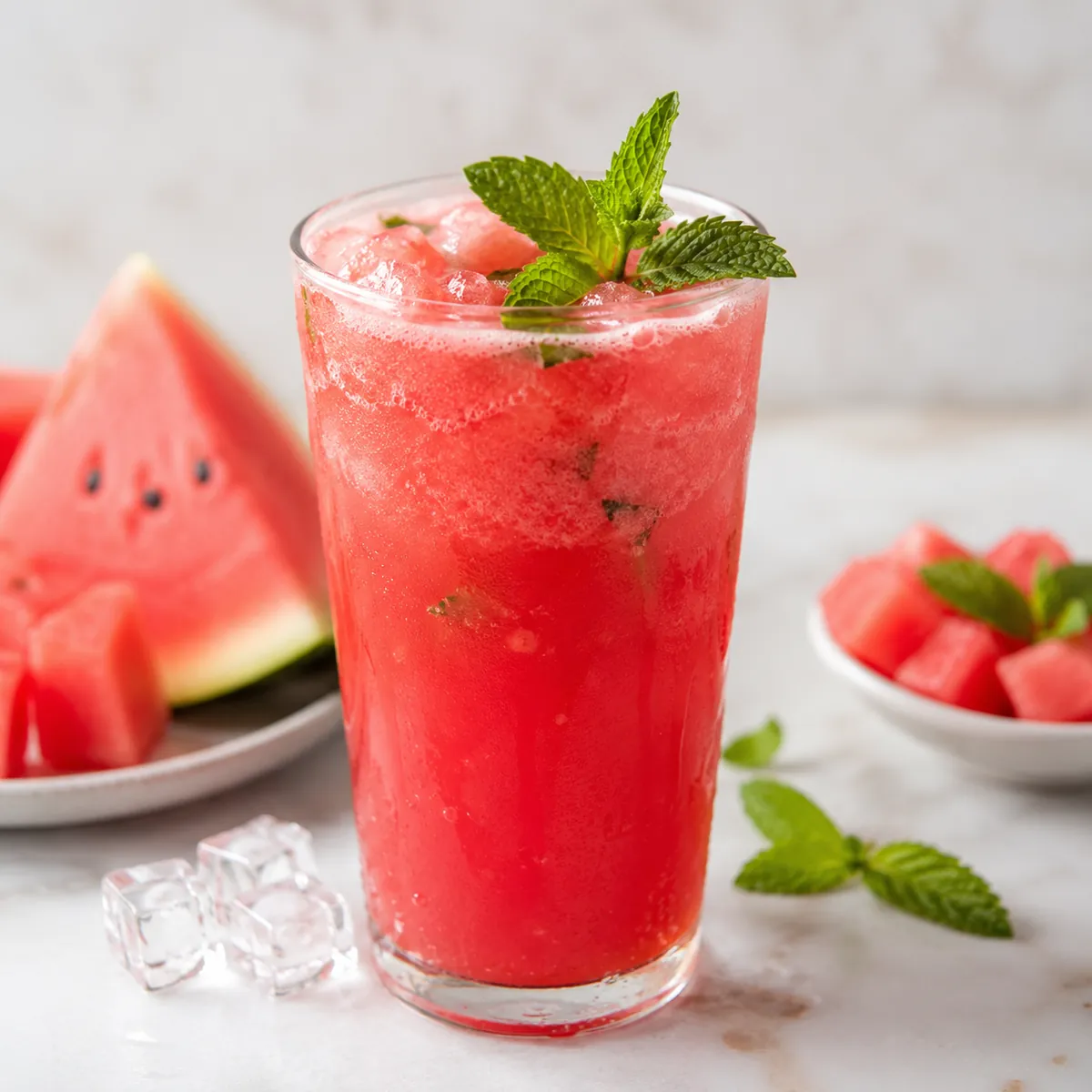 Suco de Melancia com Hortelã