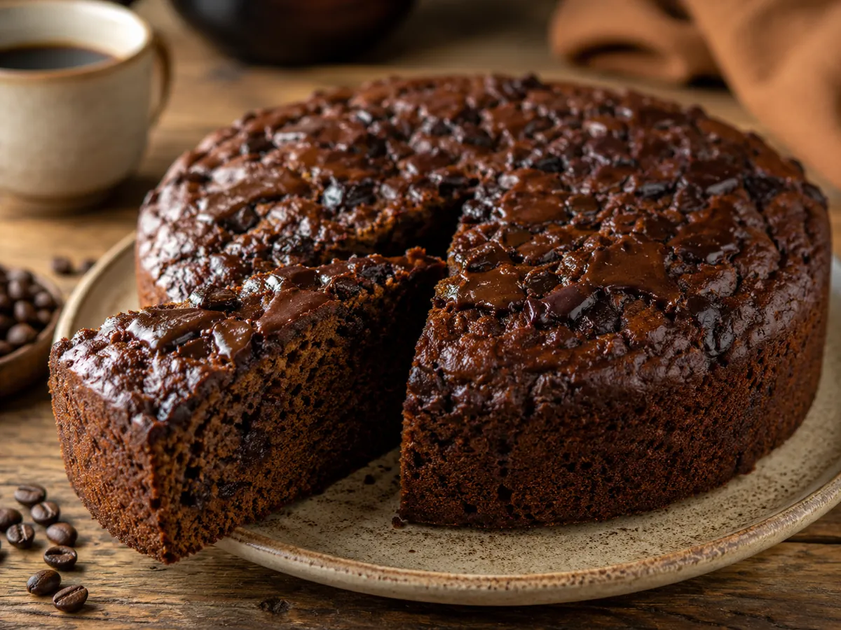 Bolo de Café com Chocolate Meio Amargo