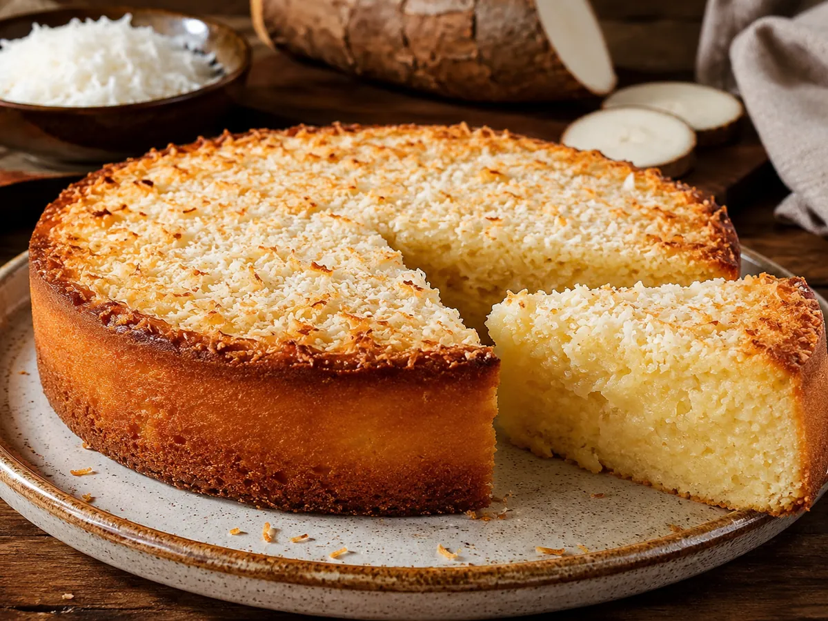 Bolo de Mandioca com Coco