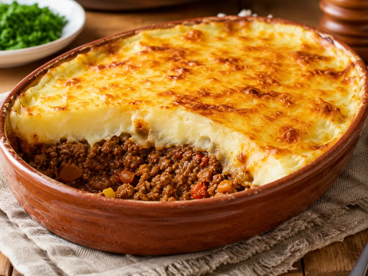 Escondidinho de Carne Moída Gratinado