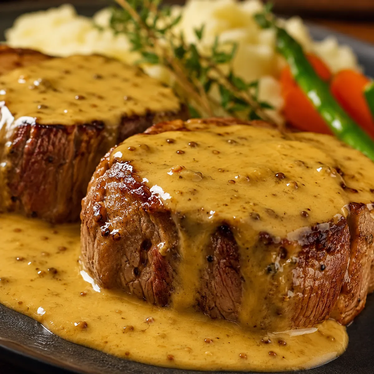 Filé Mignon ao Molho de Mostarda