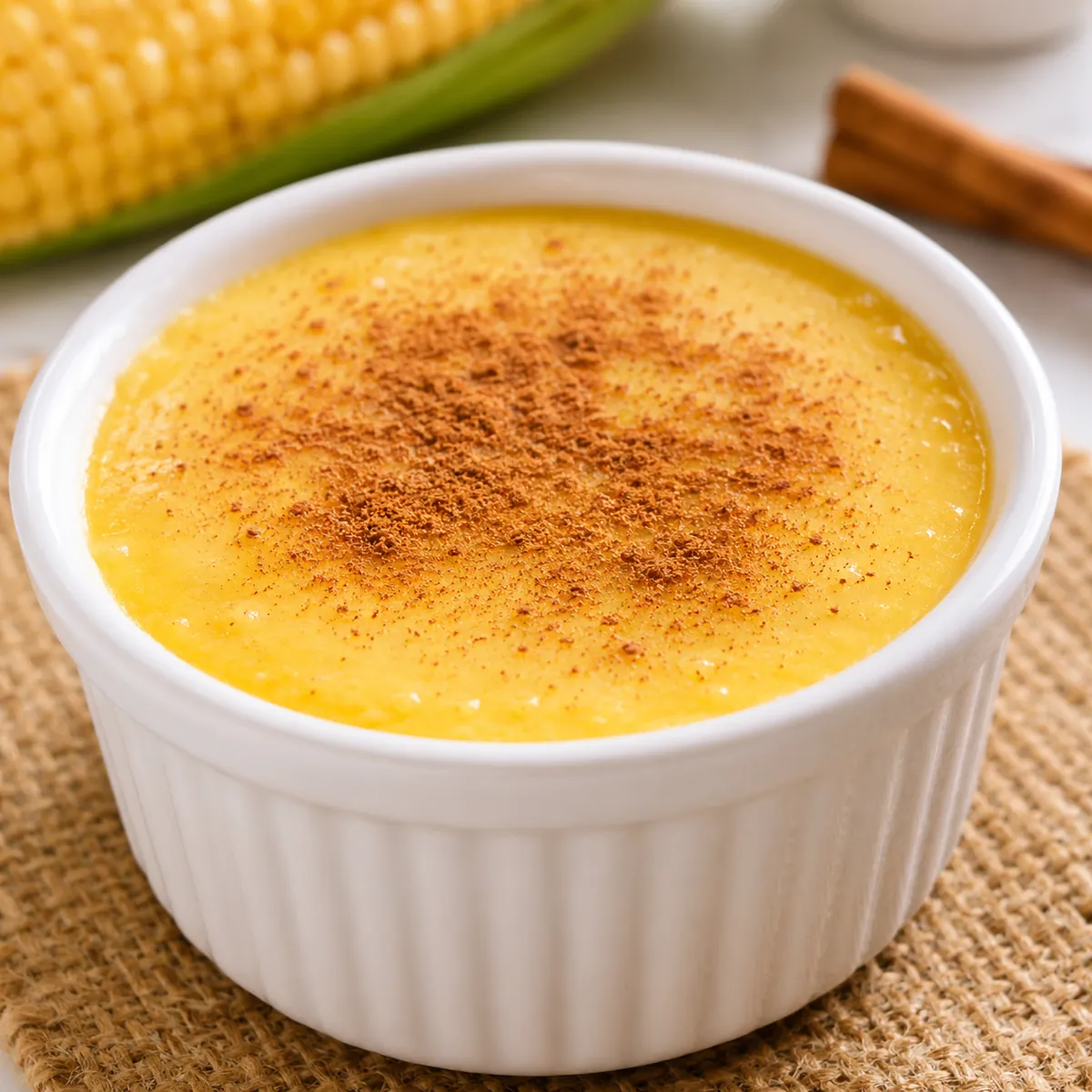 Curau de Milho Cremoso com Canela