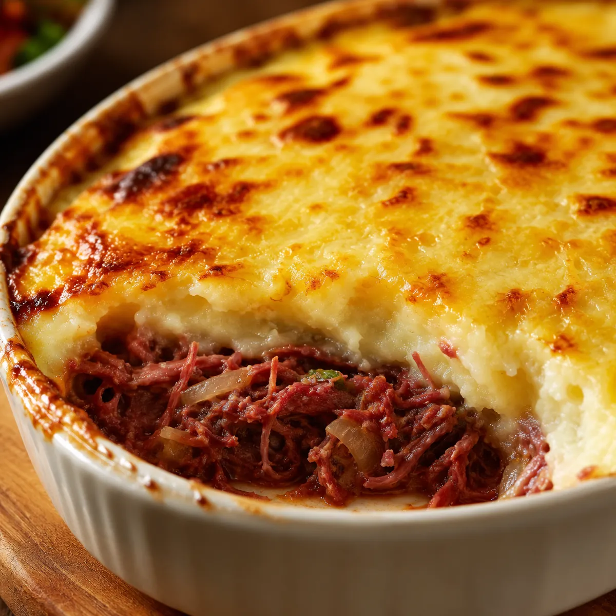 Escondidinho de Carne Seca Gratinado