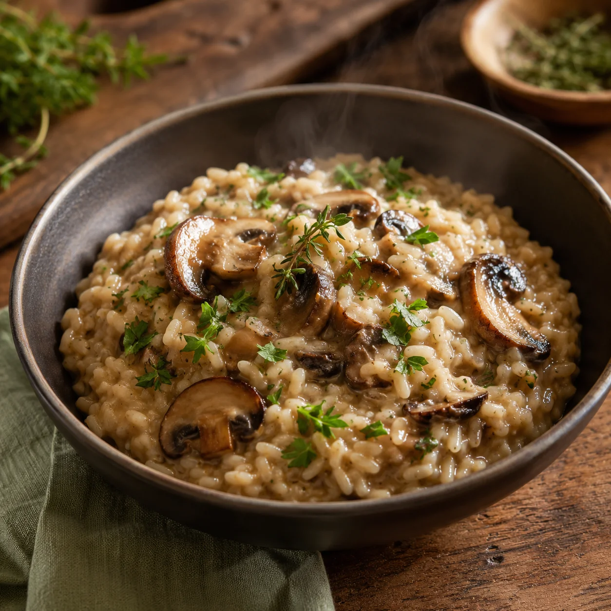 Risoto Vegano de Cogumelos
