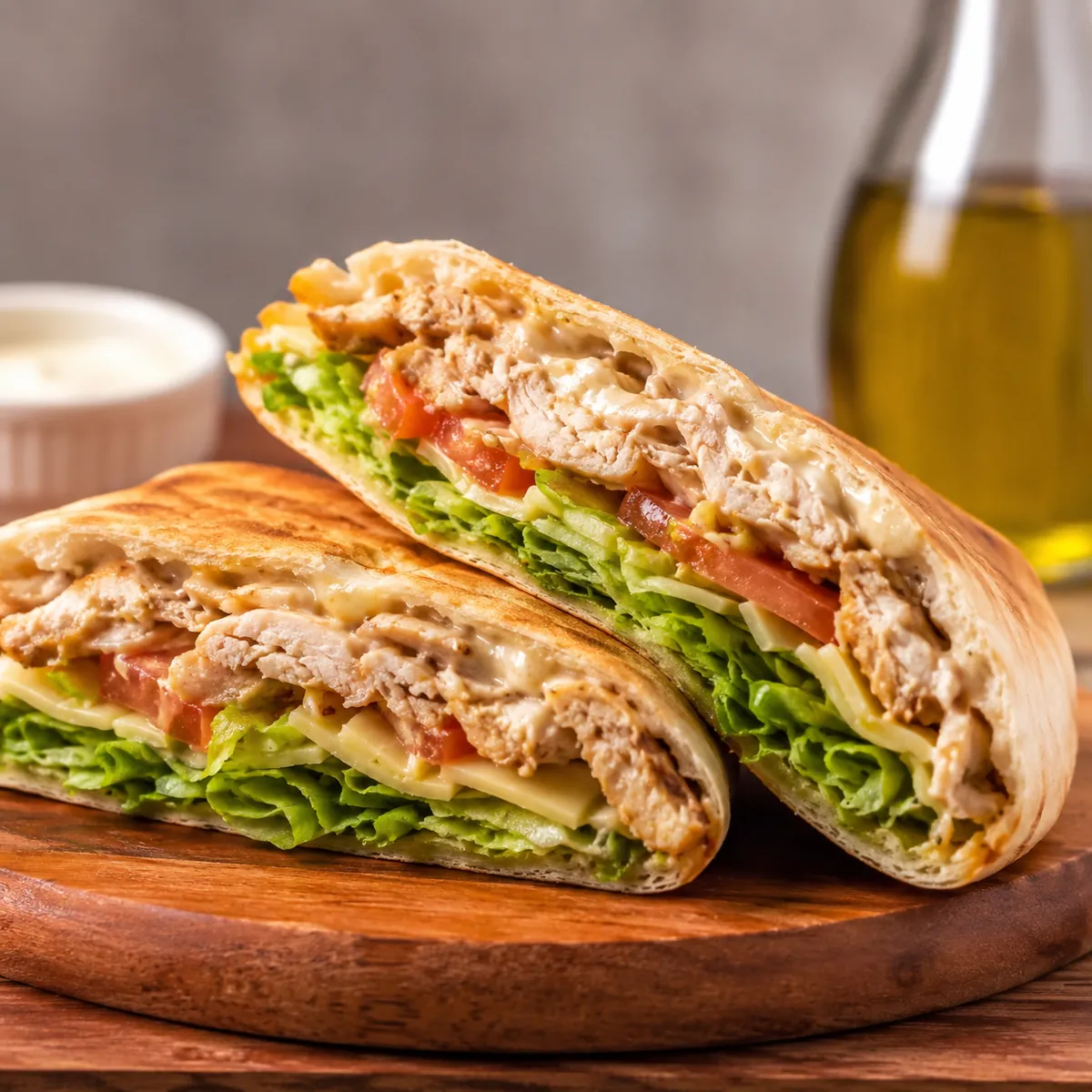 Beirute de Frango com Salada e Maionese