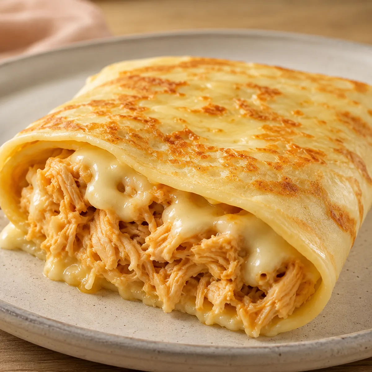 Crepe de Frango Desfiado com Catupiry