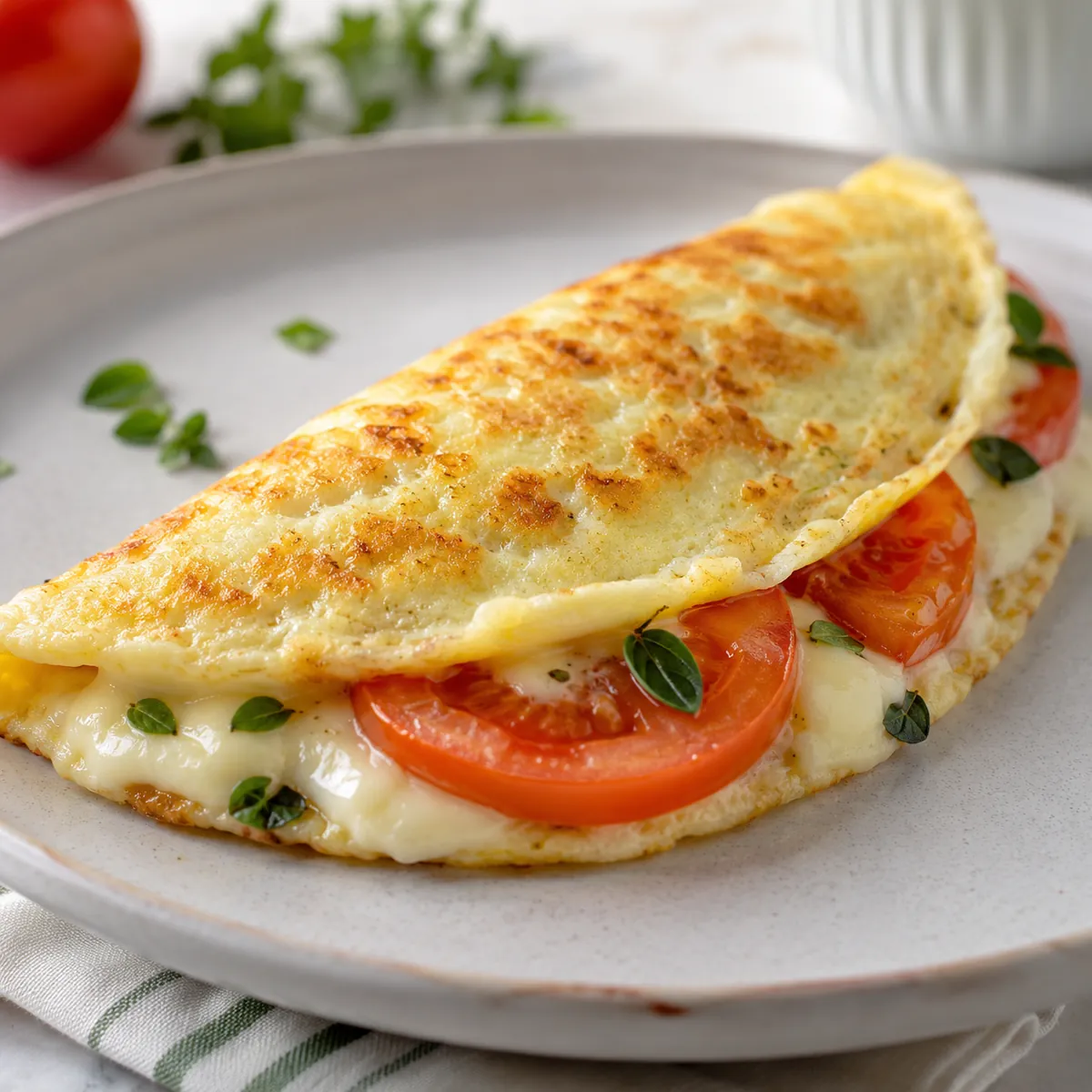 Crepioca de Queijo com Tomate