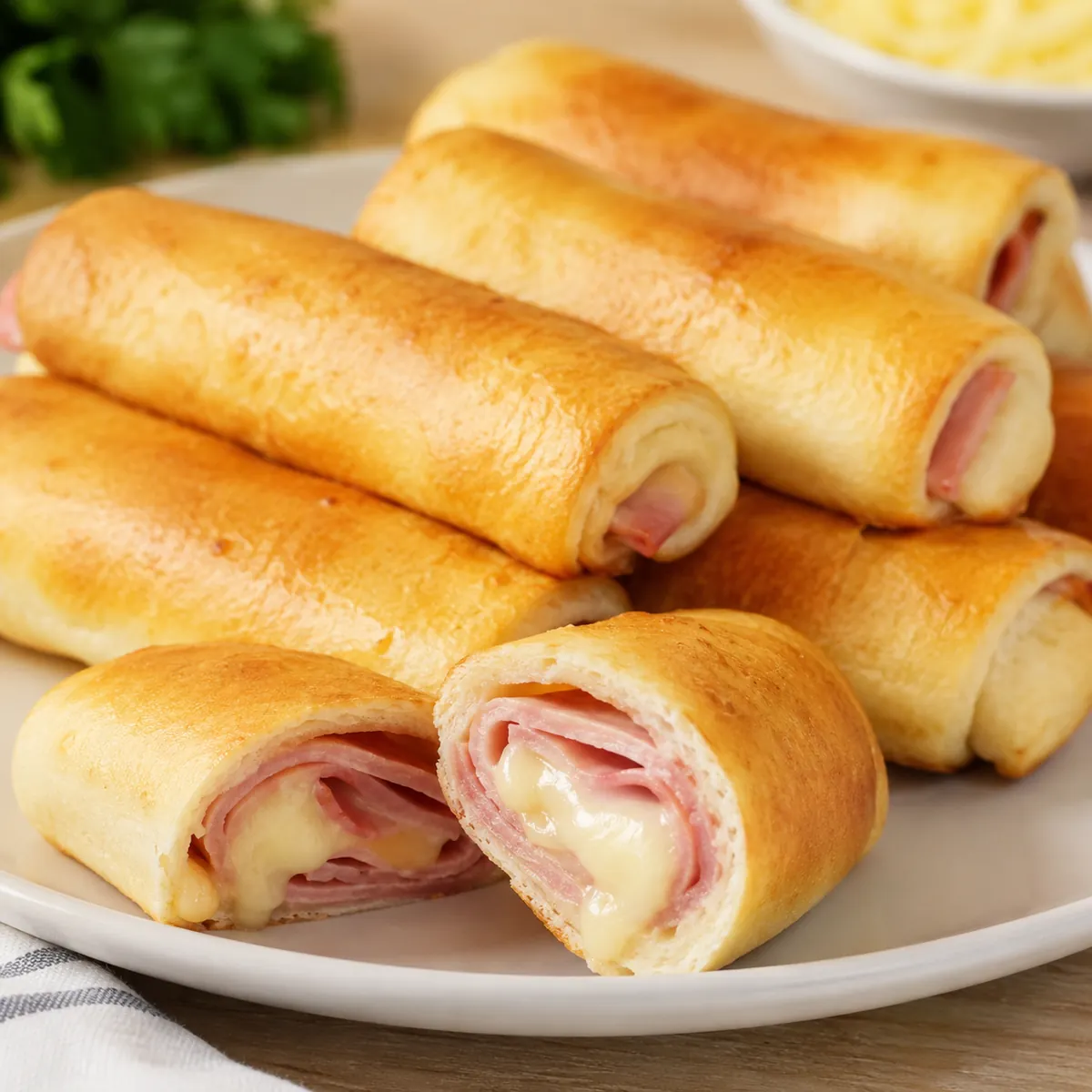 Enroladinho de Presunto e Queijo