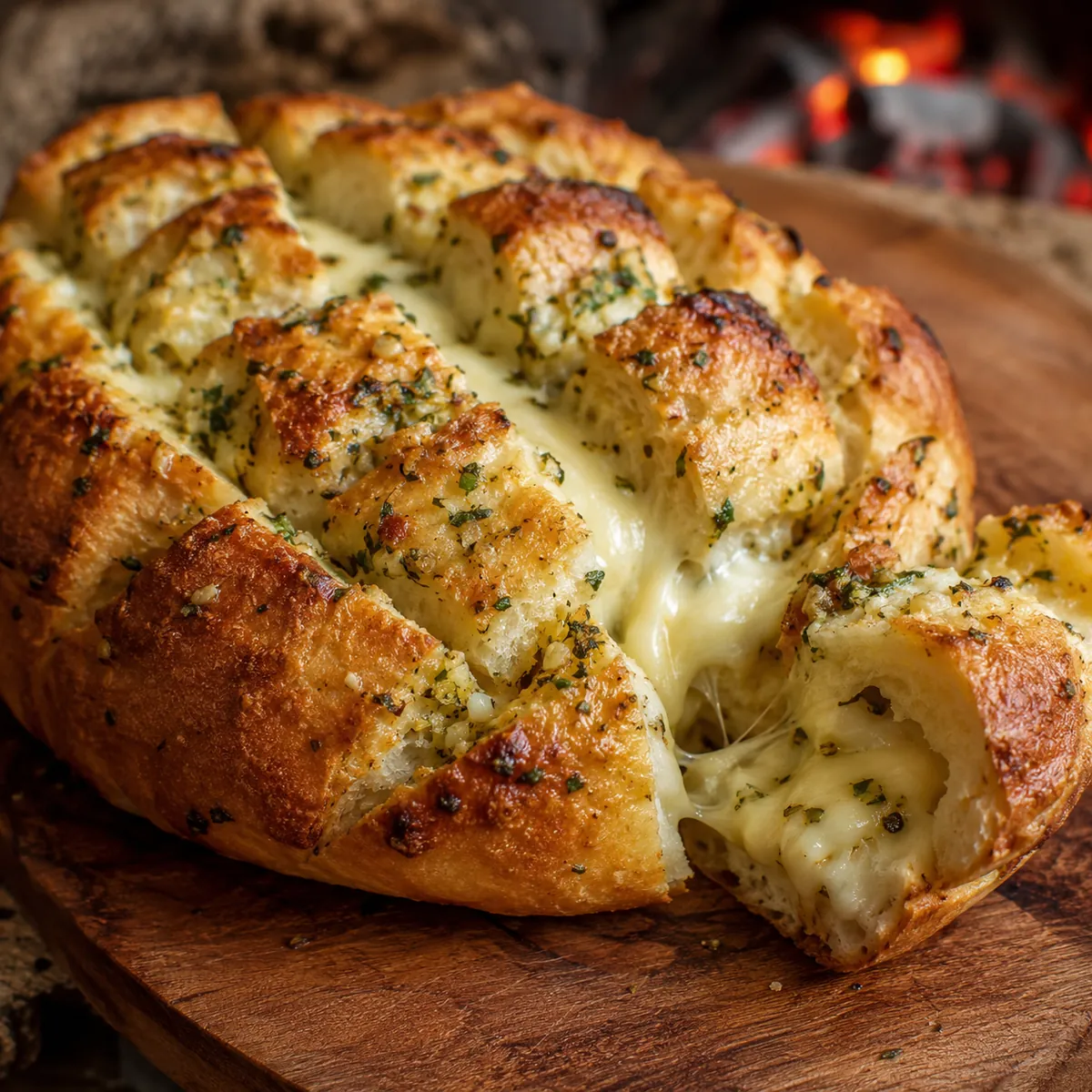 Pão de Alho Recheado com Queijo