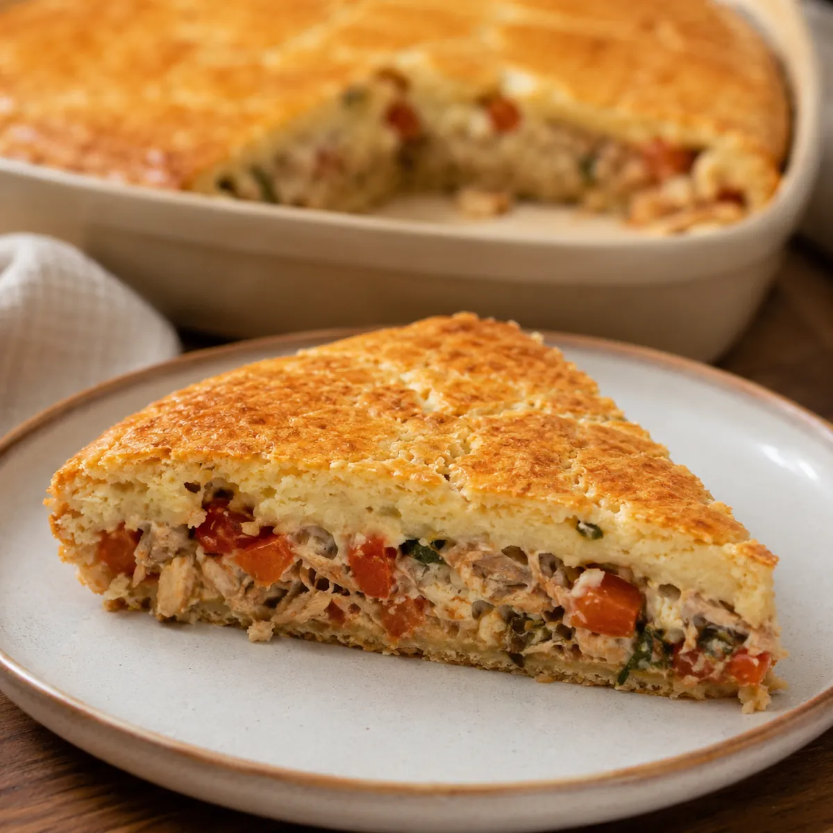 Torta de Sardinha com Tomate