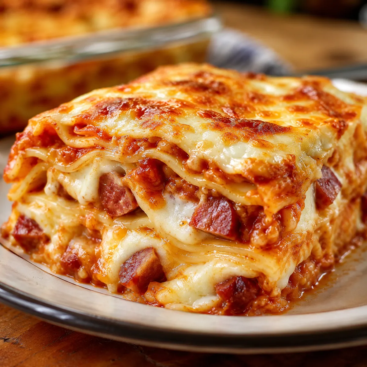 Lasanha de Calabresa com Catupiry