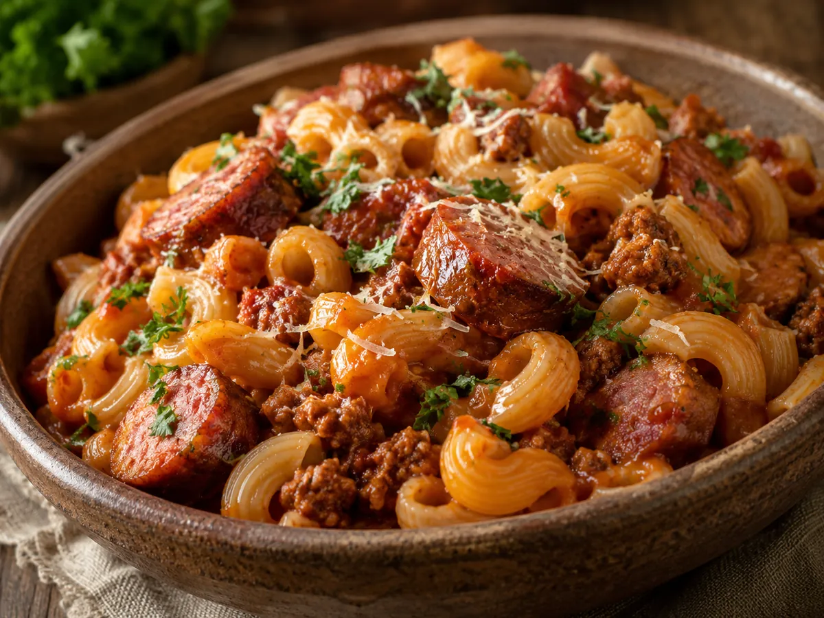 Macarrão com Linguiça