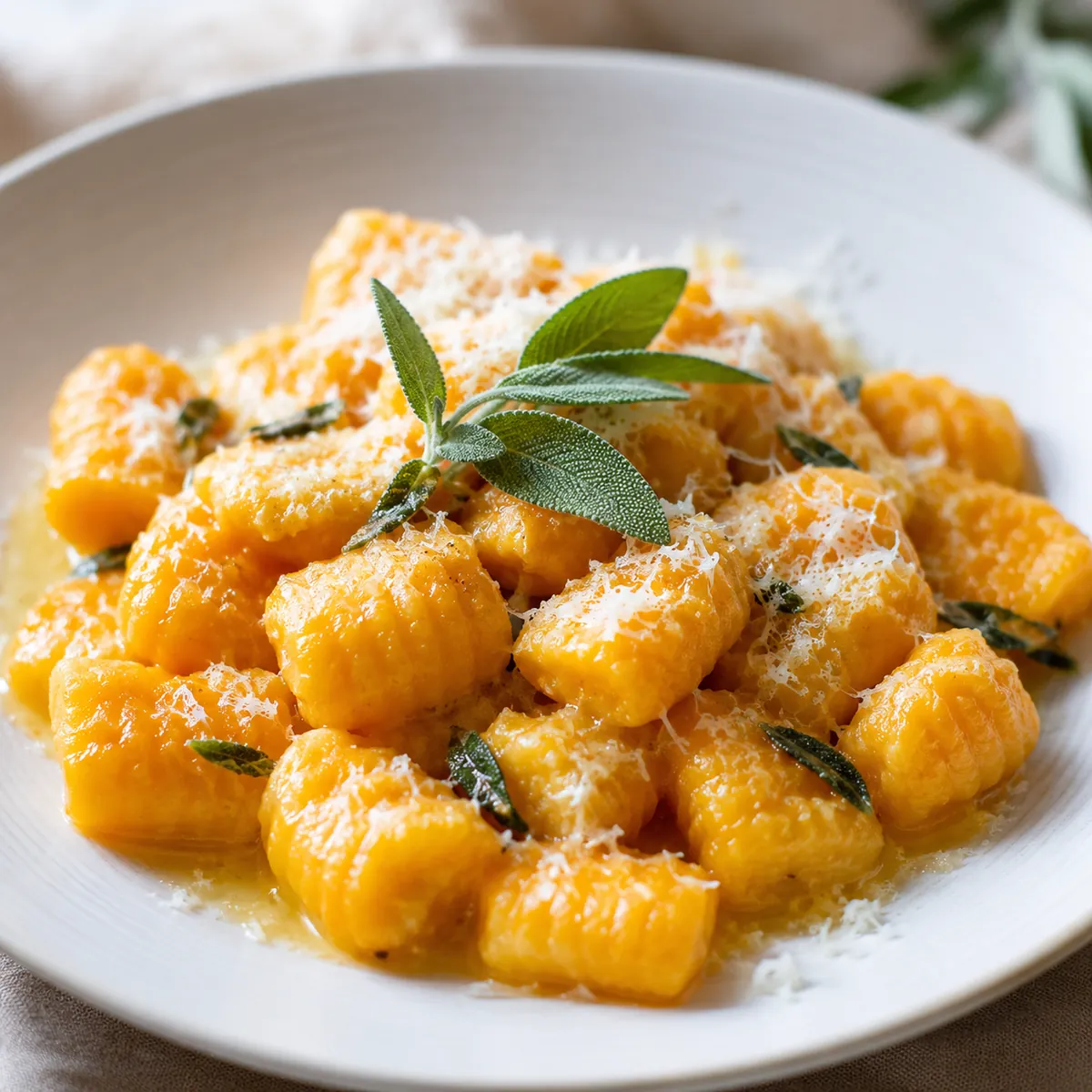 Nhoque de Abóbora com Queijo Parmesão