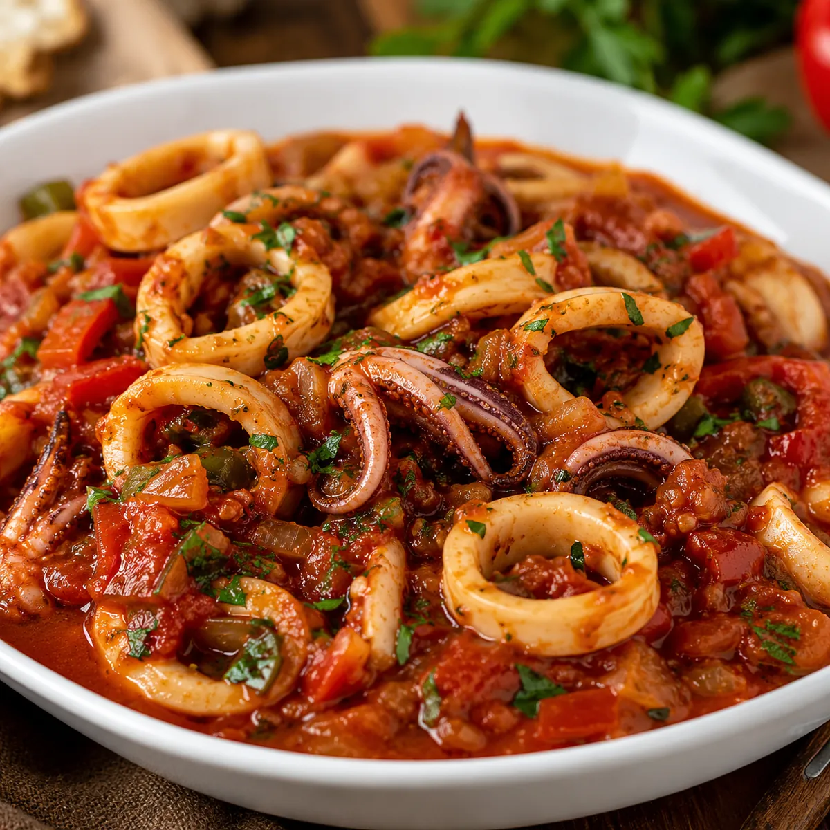 Lula à Espanhola com Molho de Tomate