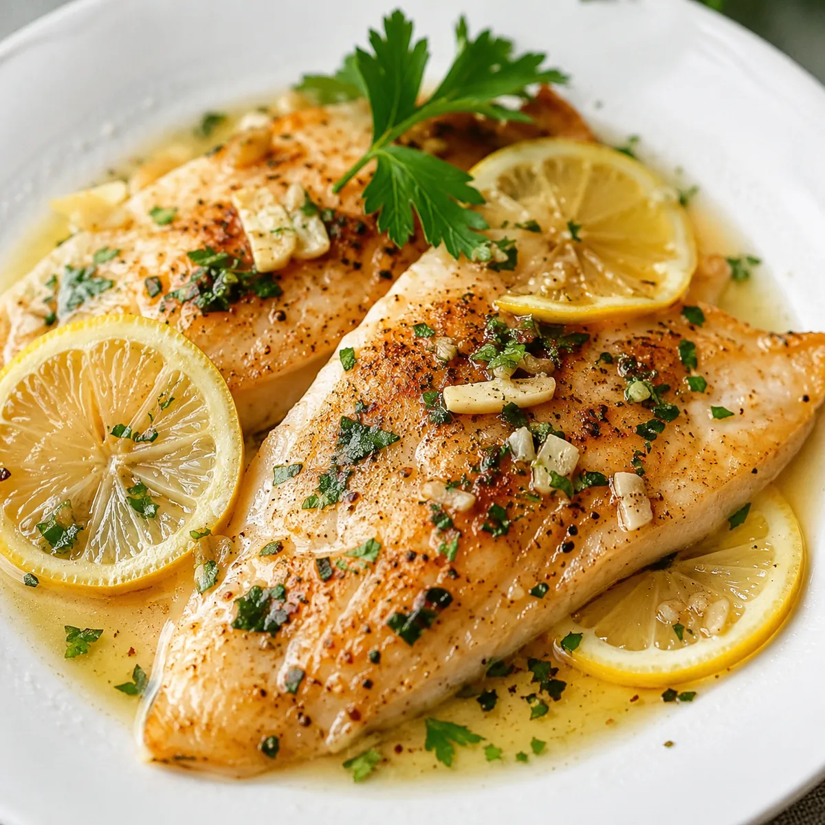 Tilapia ao Molho de Alho e Limão
