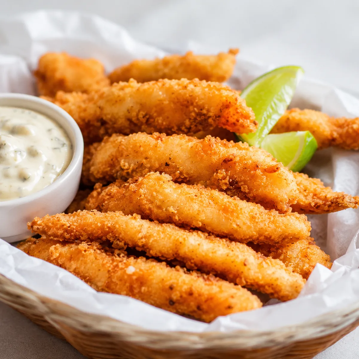 Isca de Peixe Empanada Crocante